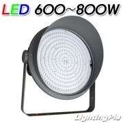 원형 LED 600W~800W 투광등(서치라이트 30도 렌즈적용) DC타입 KS