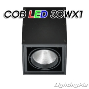 노출T/C 직부 COB LED 30W 1등(L150*W150*H185mm)-흑색/백색